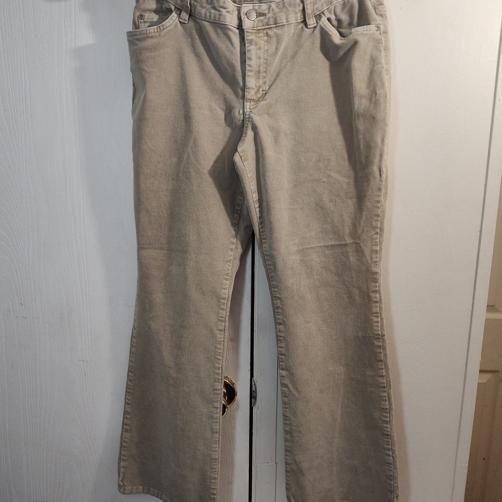 Women's St. John's Bay Beige Corduroy Pants